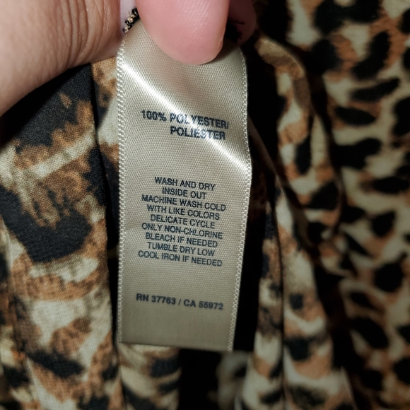 2x Rafaella Animal Print 3/4 Sleeve Top Blouse - Picture 7 of 7